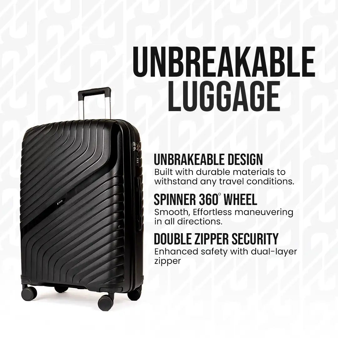 Everest Dune XL005 | Premium Unbreakable 3-Piece Suitcase Set