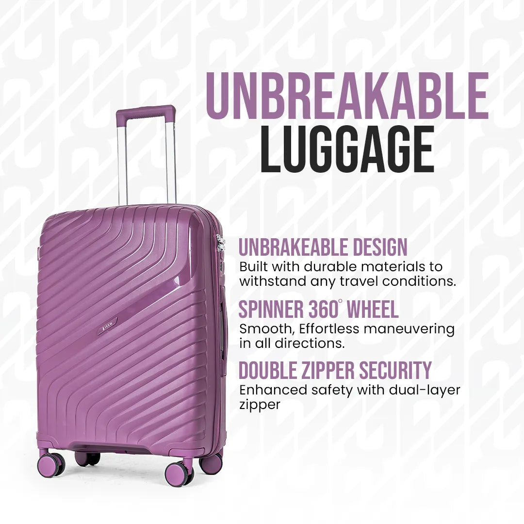 Everest Dune XL005 | Premium Unbreakable 3-Piece Suitcase Set