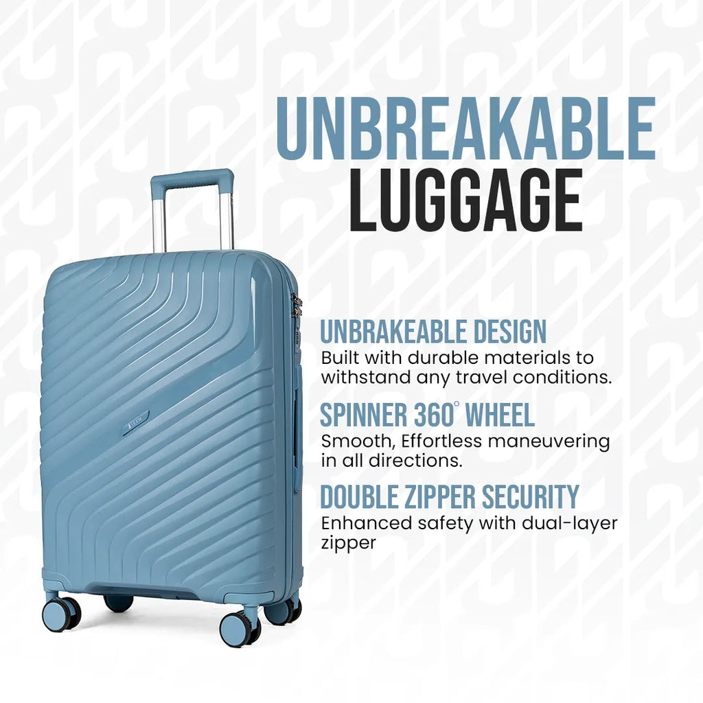 Everest Dune XL005 | Premium Unbreakable 3-Piece Suitcase Set