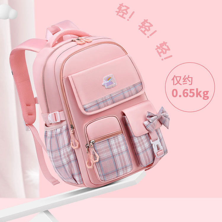 Korean Style Pink Backpack for Teenage Girls